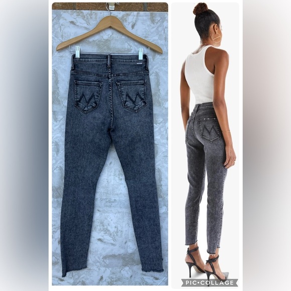 Mother - Stunner Zip Ankle Step Fray Skinny Jeans in Train Stops size 25 - Picture 2 of 16